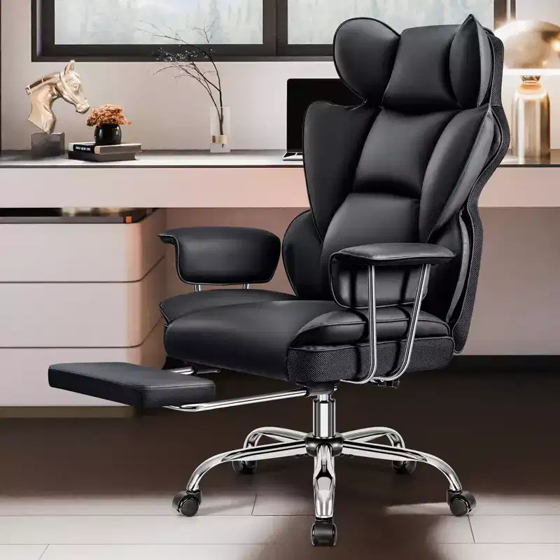 ERDOM Office Desk Chair, Big and Tall Executive Chair with Footrest, Ergonomic Reclining High Back Support