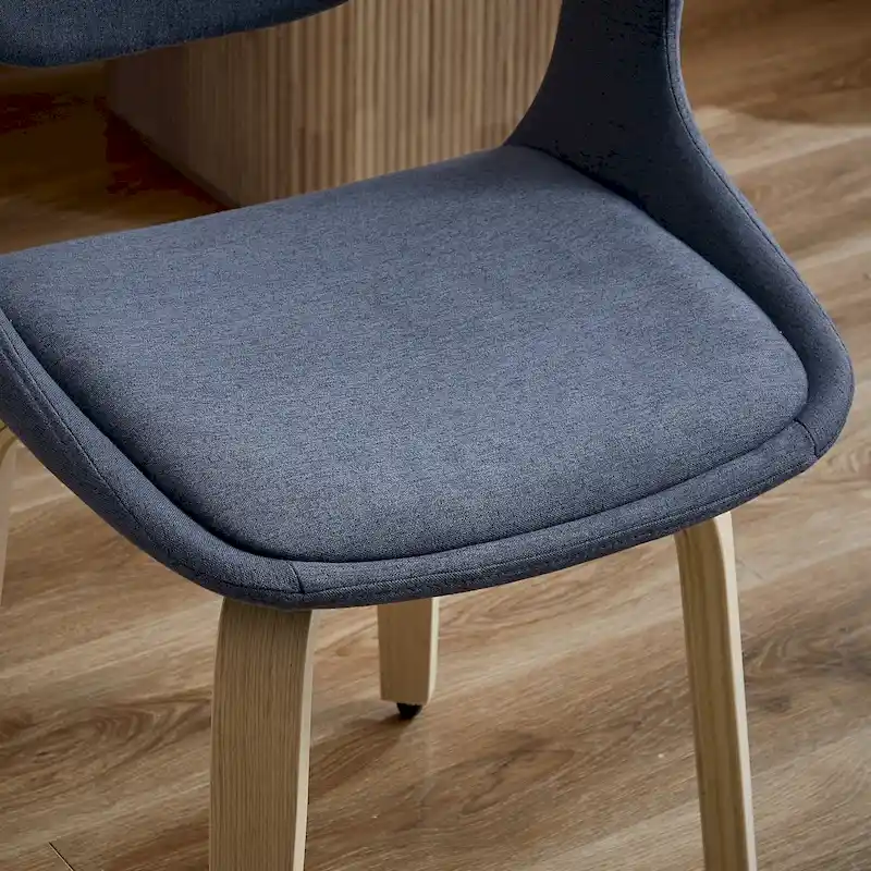 Modern Swivel Dining Chair, Upholstered Seat, 360-Degree Rotation, Mid-Century Style