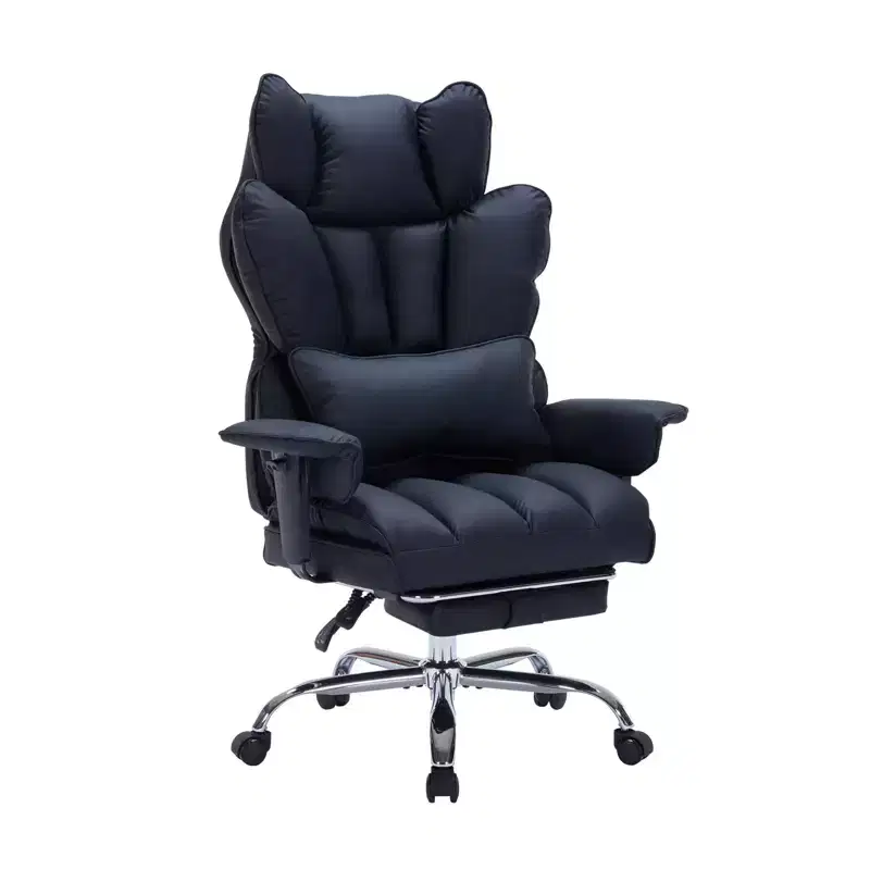 Ergonomic High-Back Office Chair with Adjustable Footrest, Comfortable Lumbar Support, for Home, Office