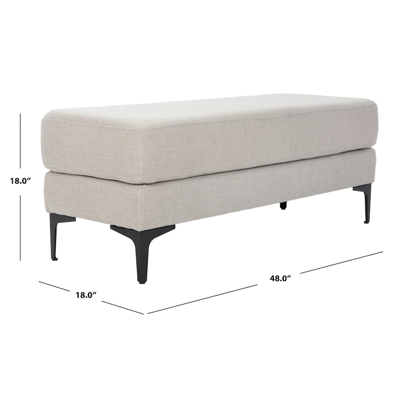 SAFAVIEH Roena Rectangular Bench - 48 x 18 x 18 - 48Wx18Dx18H