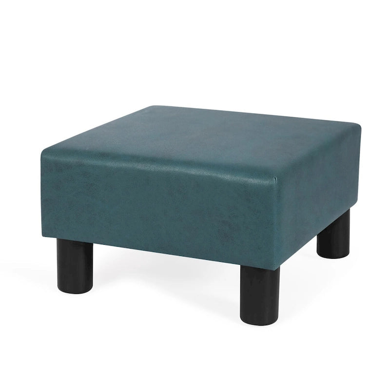 Small Square Footstool Ottoman Modern Fabric Footrest Stool