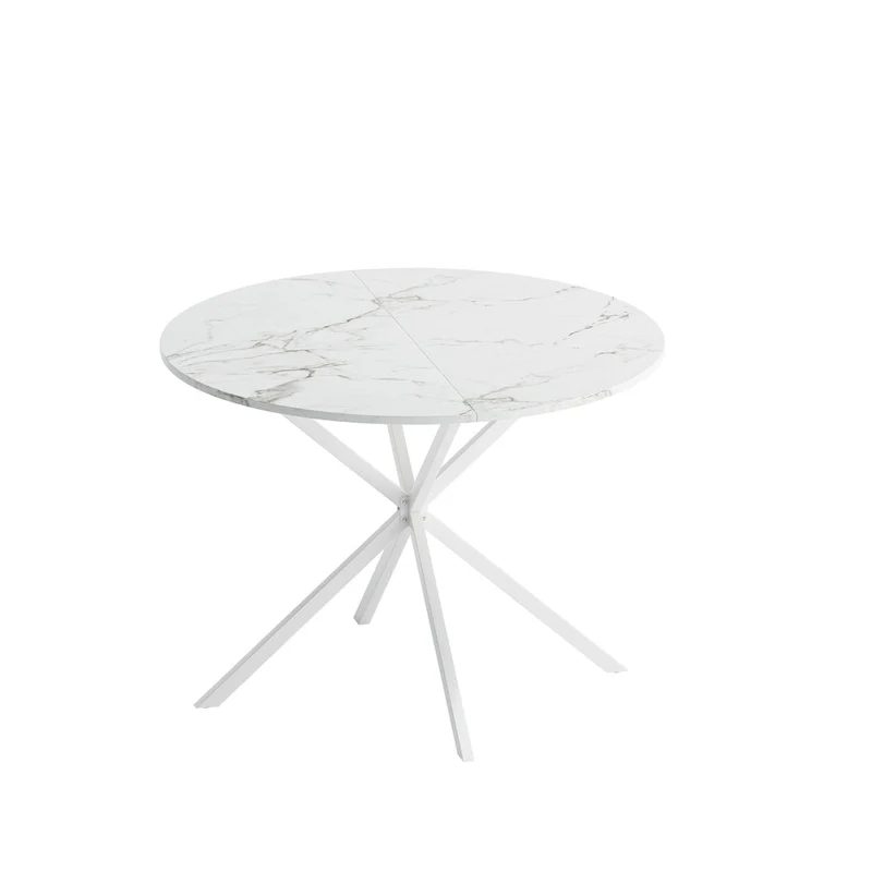 42.13 Modern Cross Leg Round Dining Table