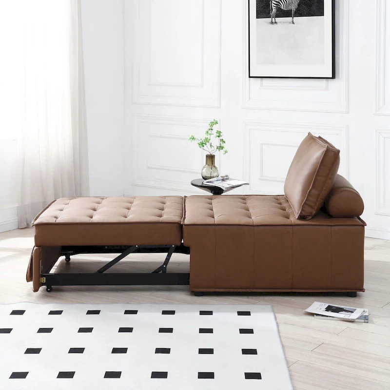 Convertible Ottoman Sofa Bed with Removable Backrest