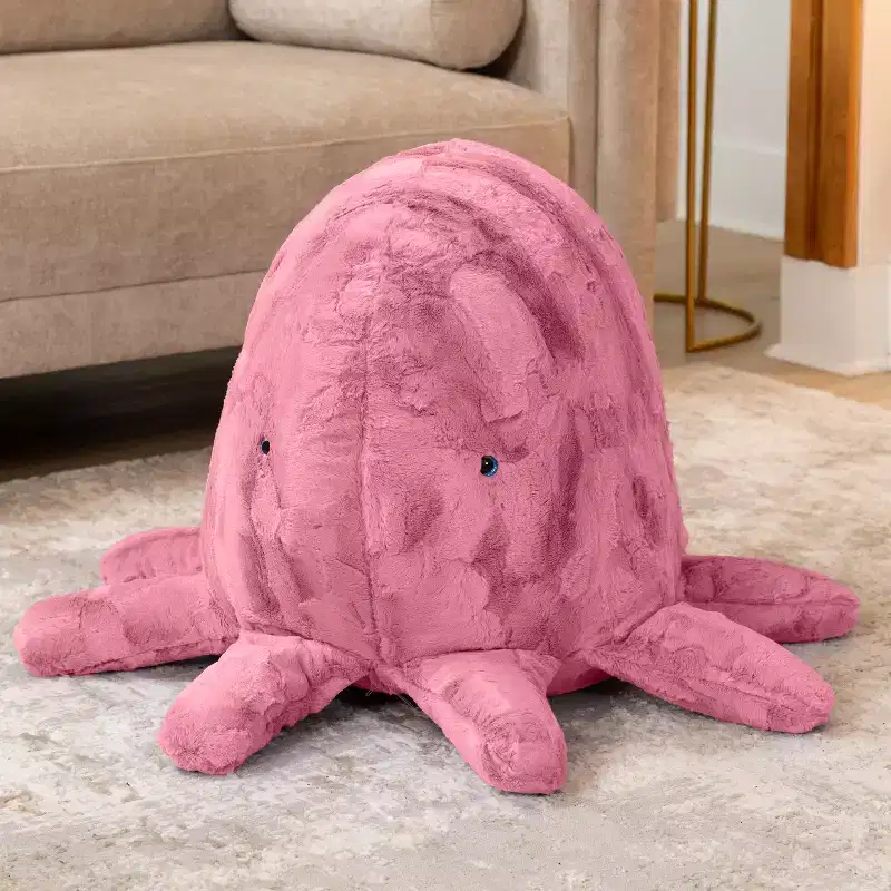 Raven-Symon Huggy the Octopus Sea Buddy Large Kids Stuffed Animal Bean Bag and Pouf
