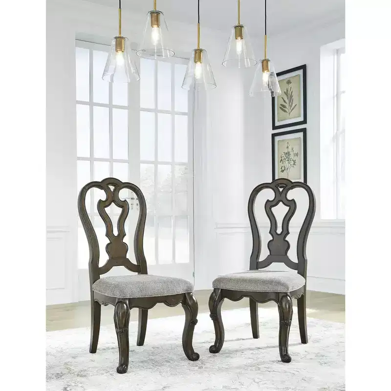 Signature Design by Ashley Maylee Dining Chair, Set of 2, Dark Brown