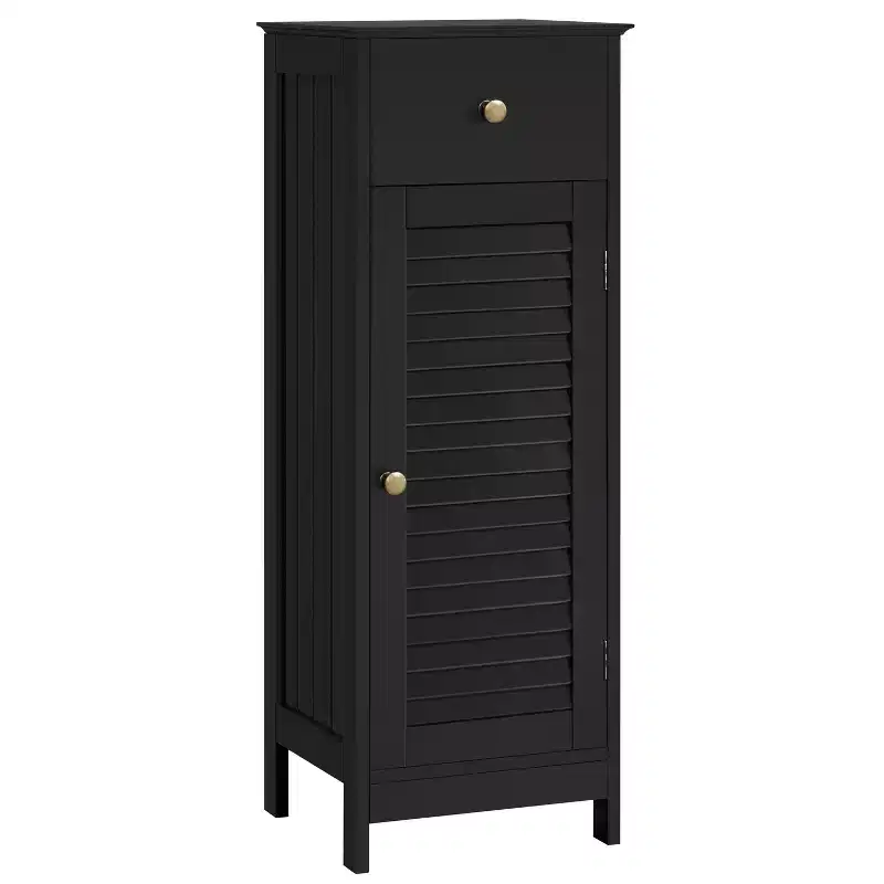Yaheetech Bathroom Floor Cabinet with Drawer and Single Shutter Door