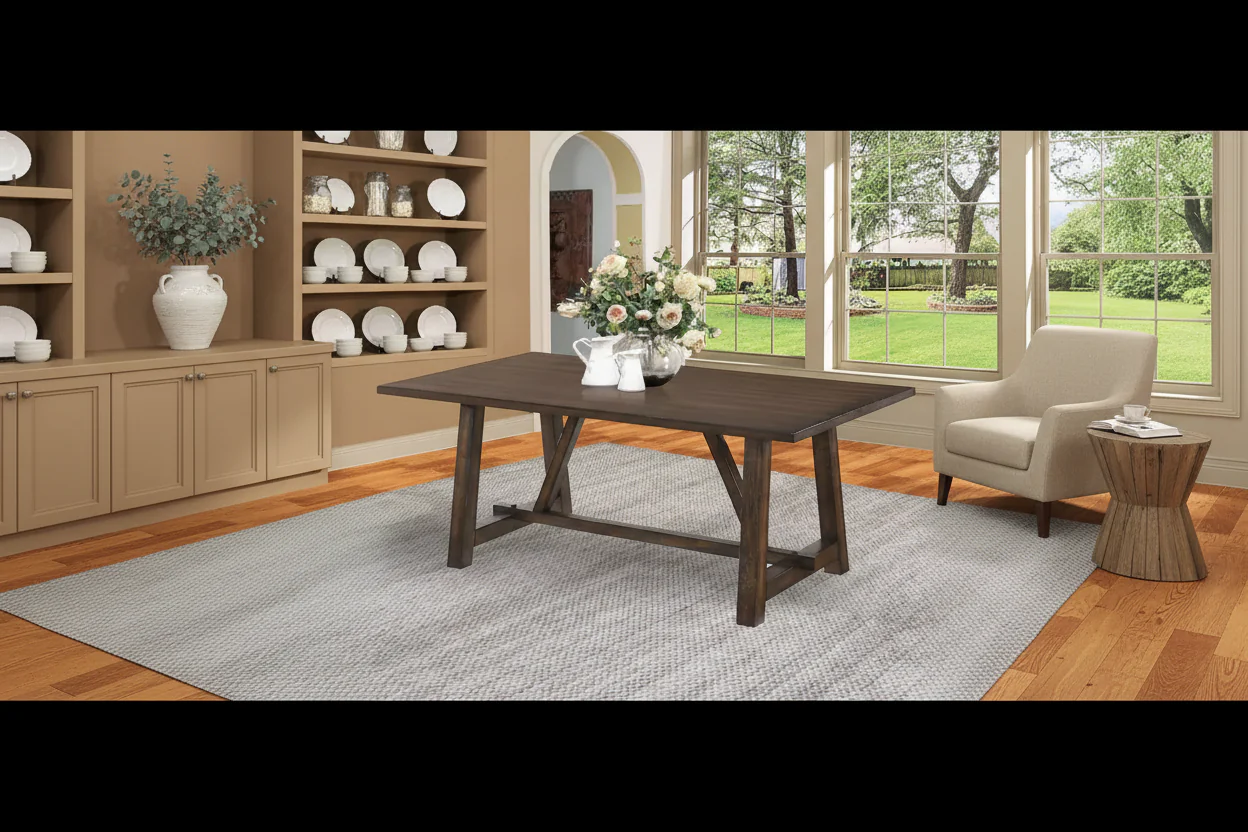 Dining Table Dark Oak Finish