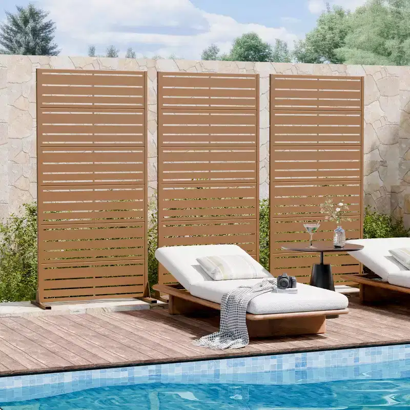 6-Panel Louvered Room Divider, 72