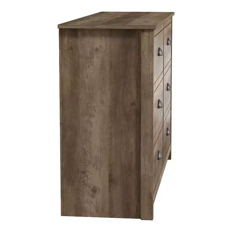 Galano Geodarno 6 Drawer Dresser (Interlock) - Knotty Oak