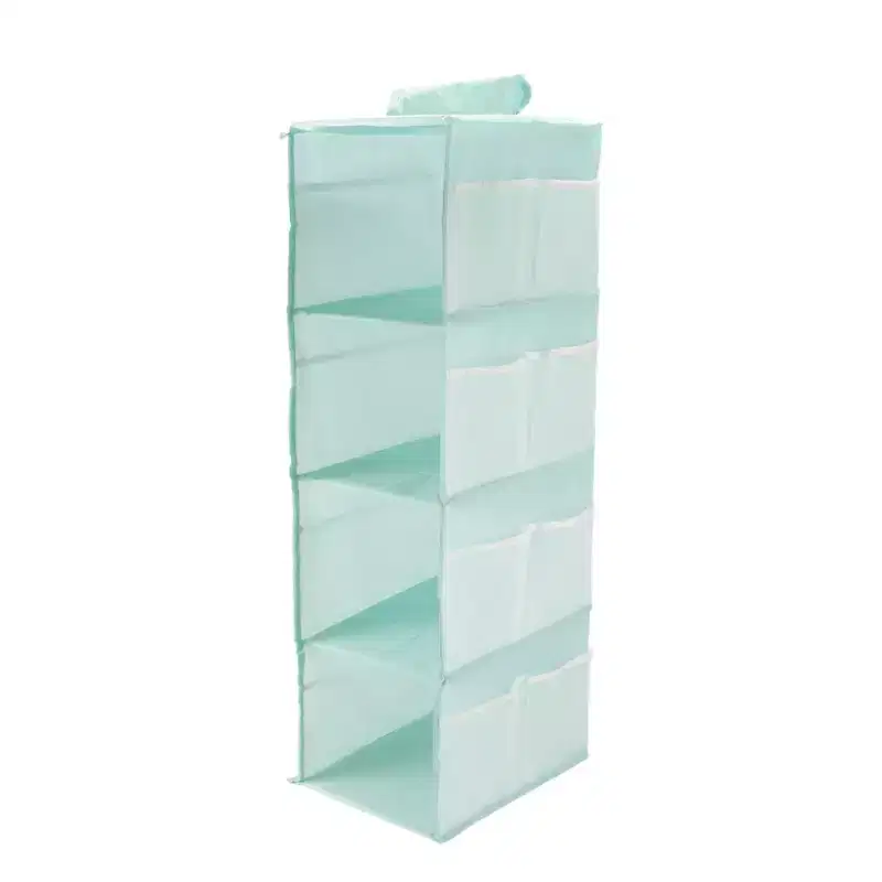 Unique Bargains 2-Shelf Closet Hanging Organizer with Magic Tapes