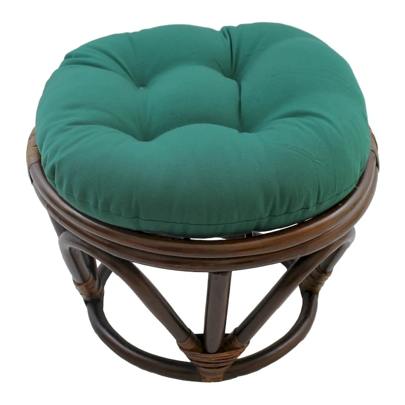 Bali 18-inch Footstool with Twill Cushion