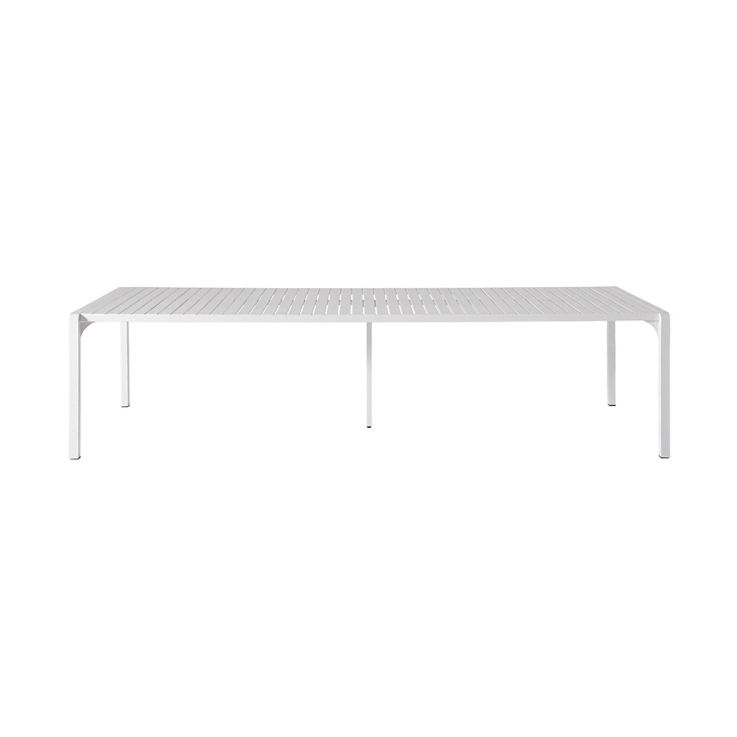 Kace Outdoor Aluminium Dining Table Gloss White 300cm