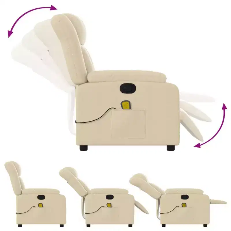 Massage Recliner Chair with Vibration & Adjustable Footrest