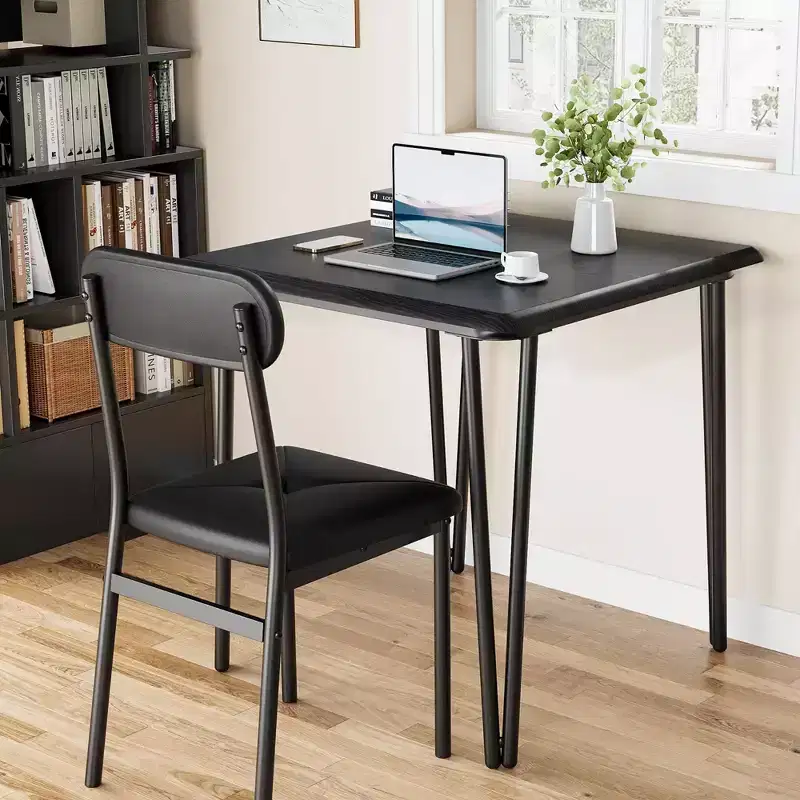 3 Piece Dining Table Set, with 2 Upholstered Chairs