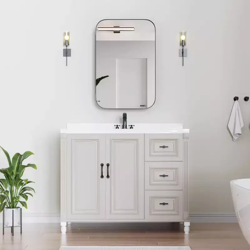 36 * 24 Inch Black Rectangular Bathroom Medicine Cabinet With Mirror