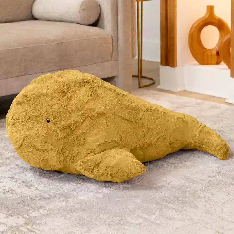 Marina the Whale Sea Buddy Large Kids Stuffed Animal Bean Bag and Pouf