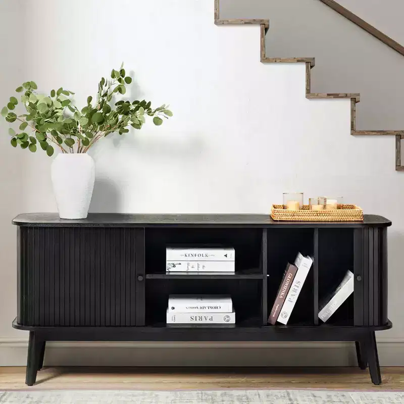 Adam Modern TV Stand for TVs up to 65 with Adjustable Shelf | Hulala Home