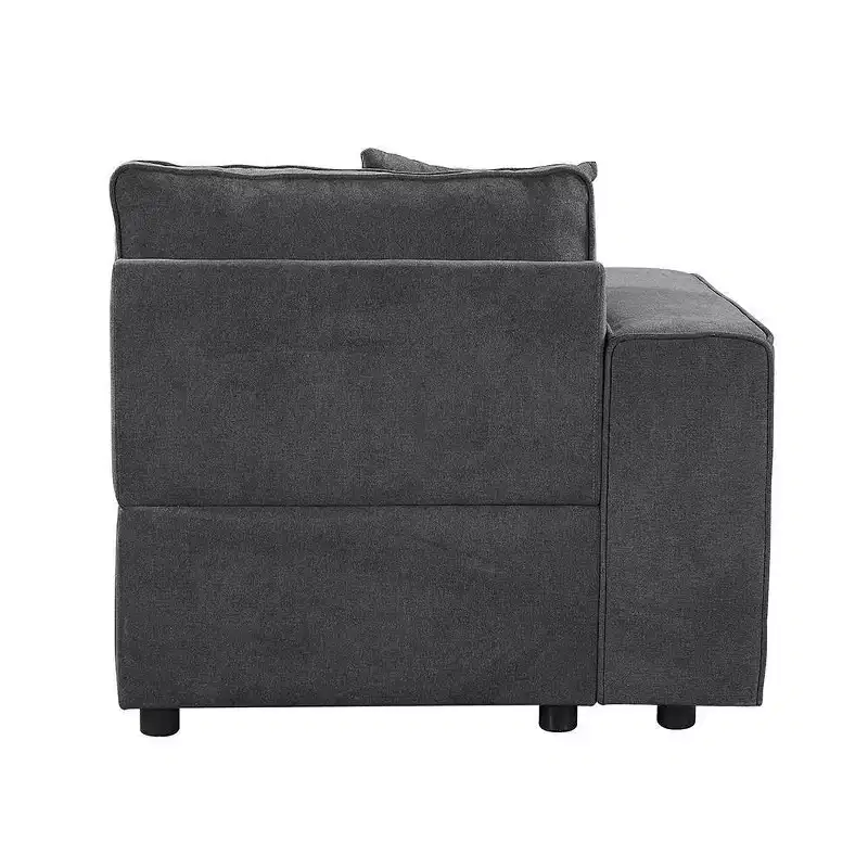 28" Silvester Gray Fabric -  Furniture: Upholstered Accent Chair, Wood Frame, No Assembly Required