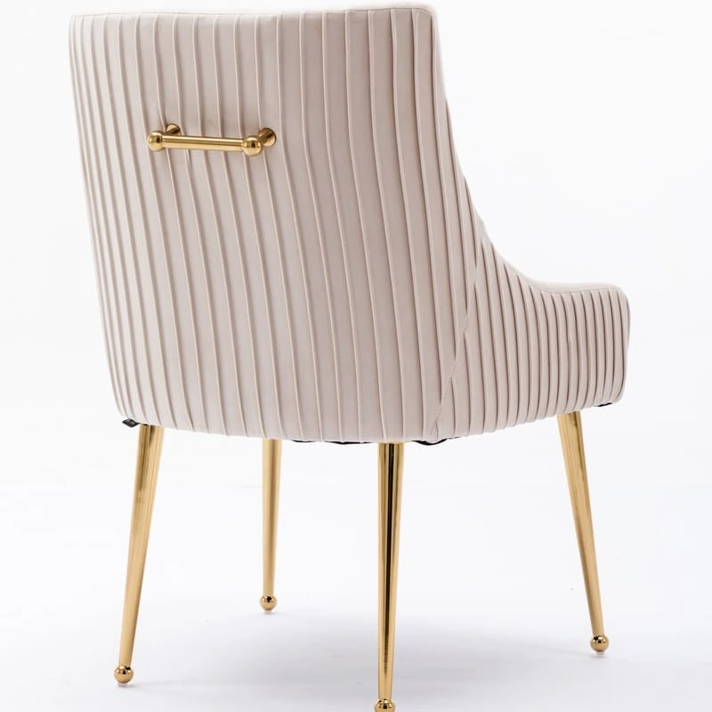 SEYNAR Mid Century Velvet Accent Dining Chair Set of 2 with Rear Handle
