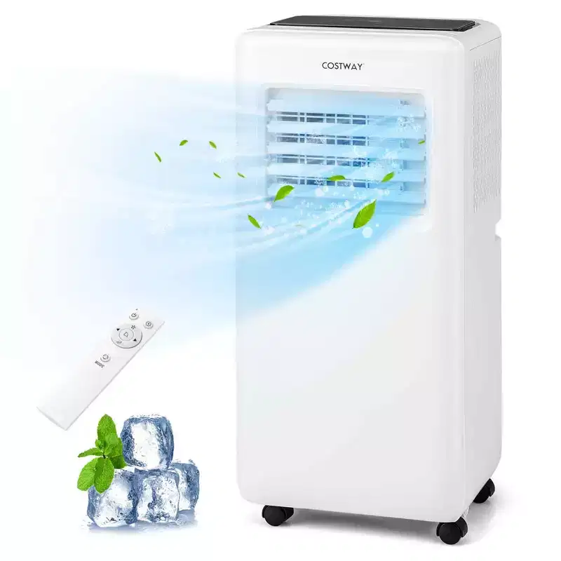 Costway 8000 BTU Portable Air Conditioner 3 in 1 Air Cooler with Fan & Dehumidifier 5000 BTU(8000BTU ASHRAE)