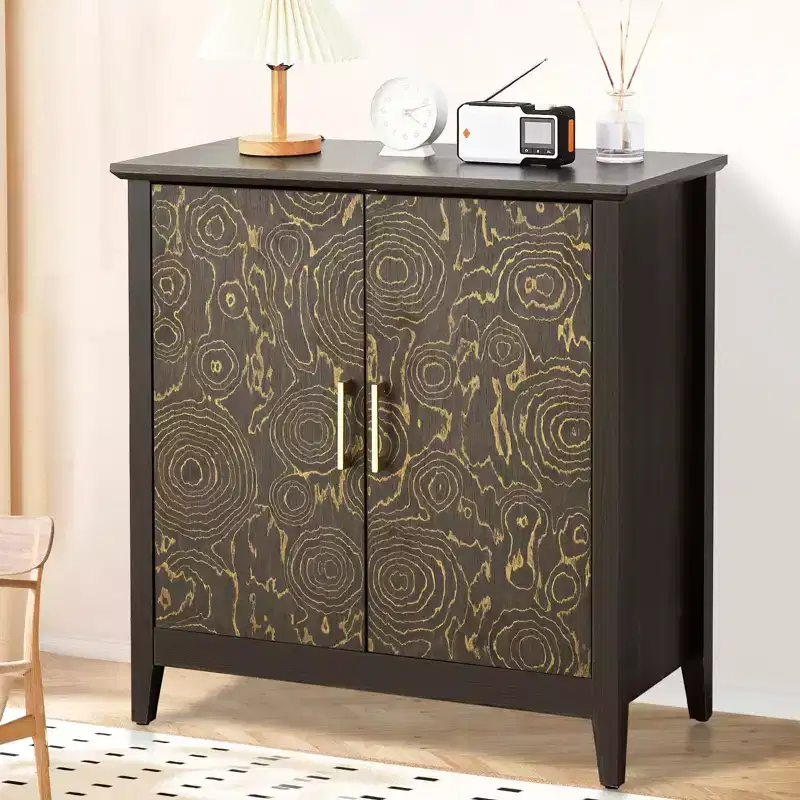 Buffet Cabinet, 32 Coffee Bar Cabinet with Adjustable Shelf Storage Cabinet for Living Room, Entryway