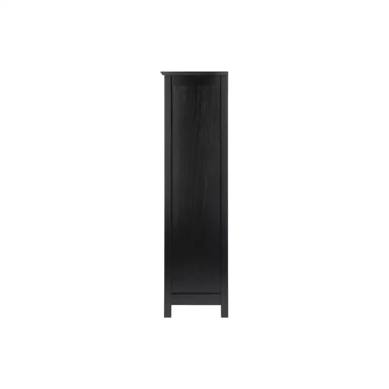 HomeStock 65 H. Espresso Wood Ladder Bookshelves 4 with Tier Shelves