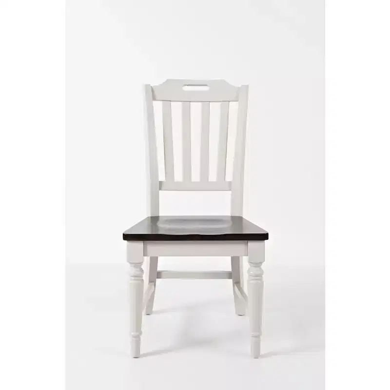 Soft Gray Slat Back Dining Chair, Set of 2