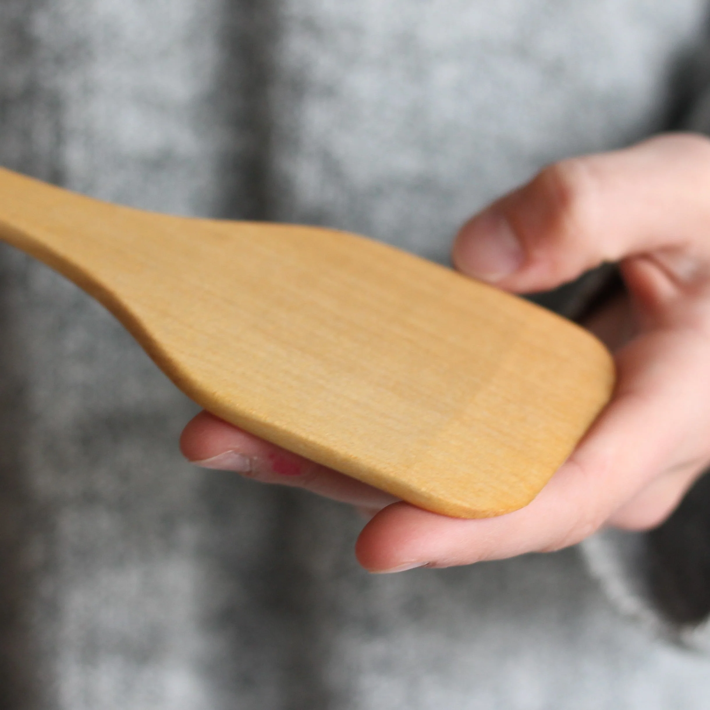 Handmade Wooden Thin Straight Spatula