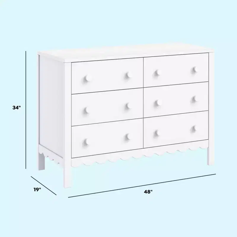 Scallop 6-Drawer Dresser