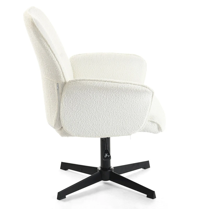 HomyLin Upholstered Accent Chair Swivel Side Chair with Armrest