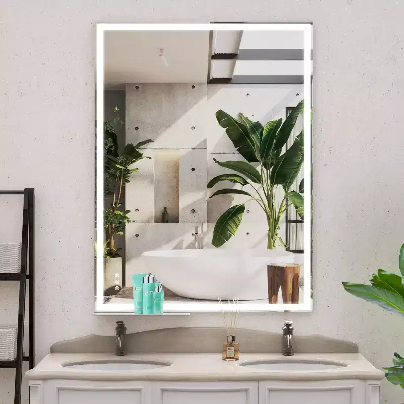 48x36 LED Bathroom Vanity Mirror: Wall Mounted, Adjustable Lighting, Anti-Fog, Touch Switch