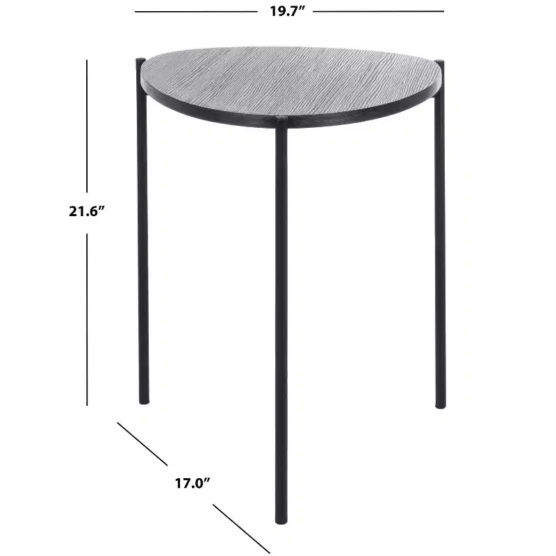 Sven Side Table – Dark Grey Oak/Black