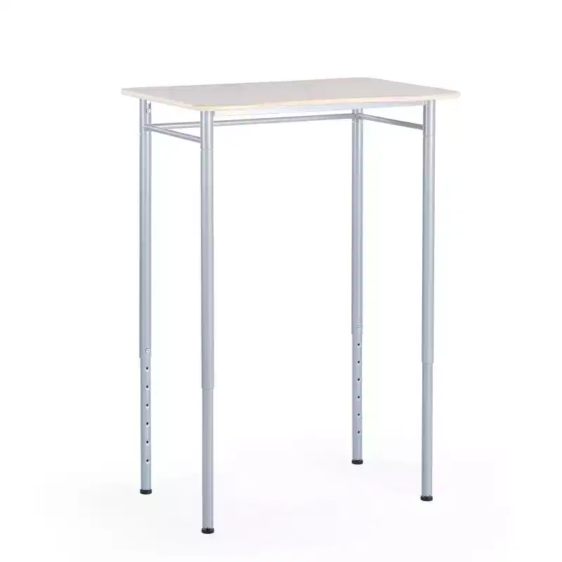 Guidecraft Standing Desk - Rectangle  Adjustable Study Desk for Kids & Adults, Wooden Writing Desk for Home, Clasroom Station with Sturdy Metal Legs