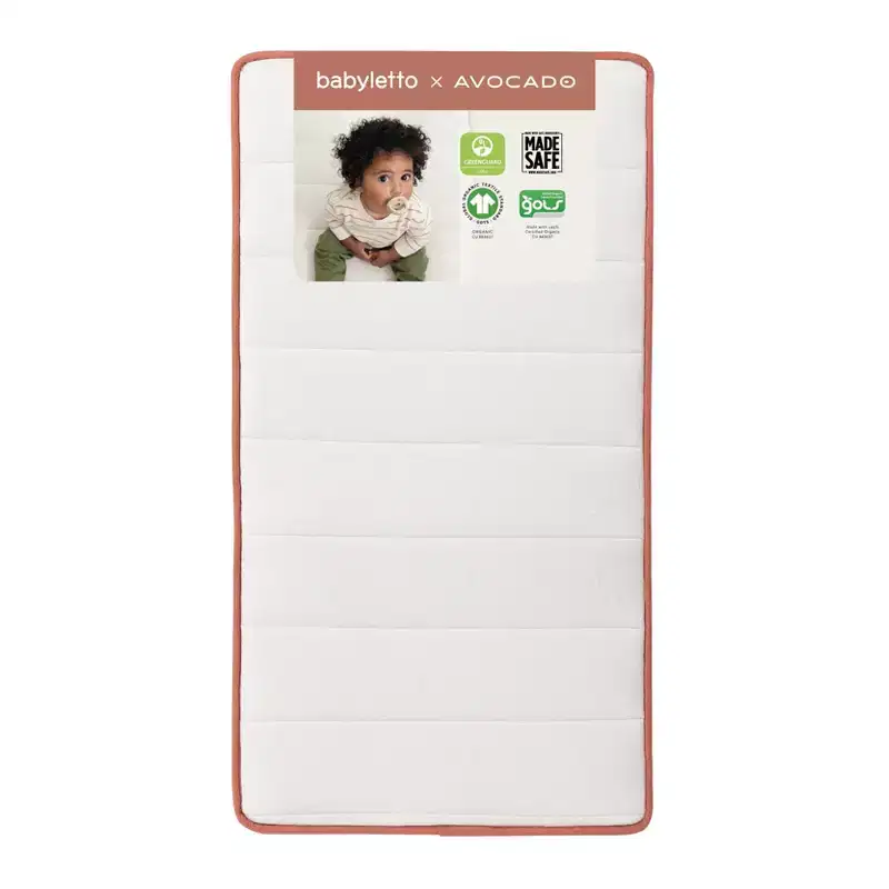 Babyletto Babyletto x Avocado Organic Crib Mattress 2-Stage and 100% Nontoxic - White