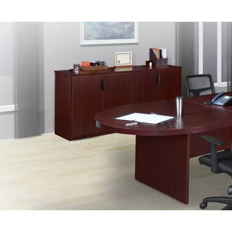 Regency 72" Legacy Office Storage Cabinet Buffet Mahogany: Wood Frame, 4-Door, 4-Shelf Printer Stand