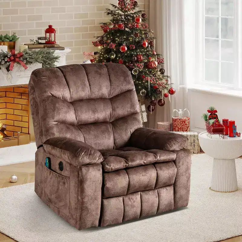 Power Lift Recliner Chair with Massage and Heat for Elderly Heavy Duty Safety Reclining Wider Seat
