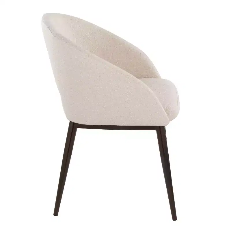 LumiSource Renee Noise Fabric Air Chair Copper Metal/Cream