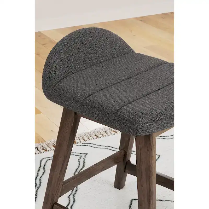 Signature Design by Ashley Lyncott Upholstered Counter Height Bar Stool (Set of 2) - 19W x 20D x 29H
