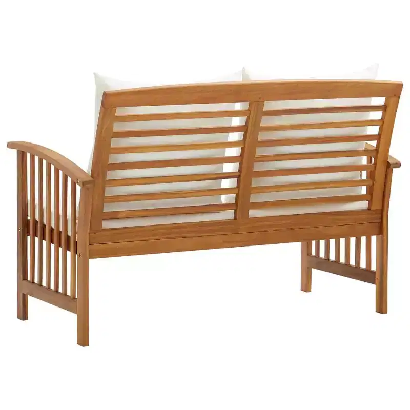 vidaXL Patio Bench with Cushions 46.9 Solid Acacia Wood
