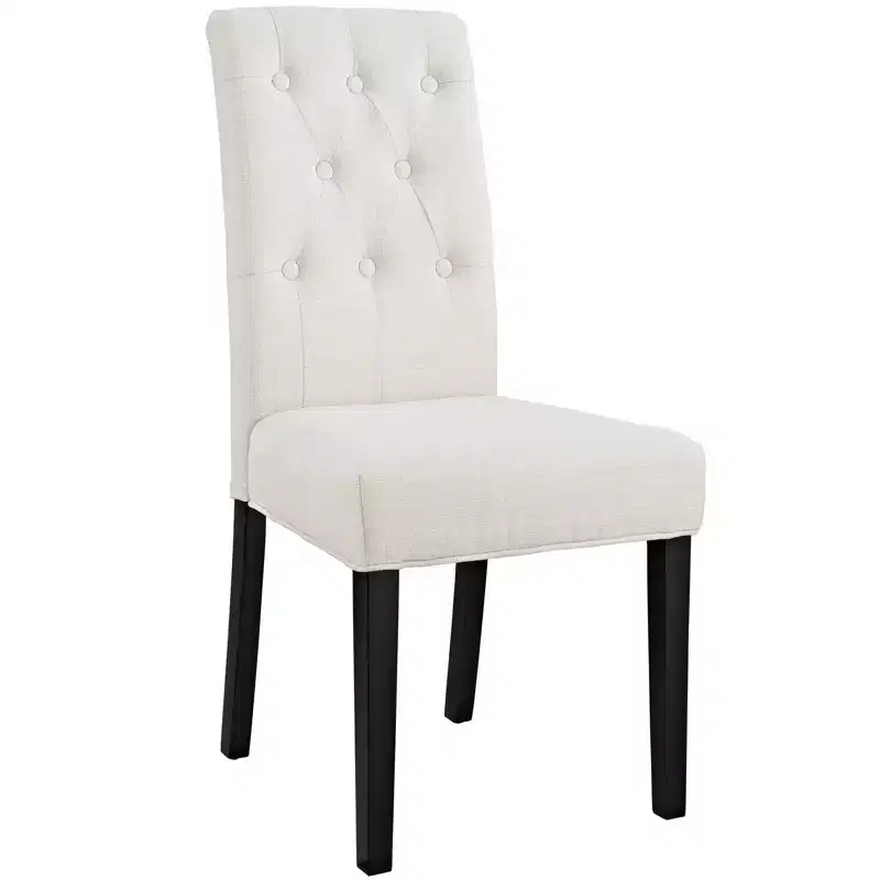 Modway Confer Dining Fabric Side Chair Beige: Upholstered Polyester, Wood Frame, 287lb Capacity