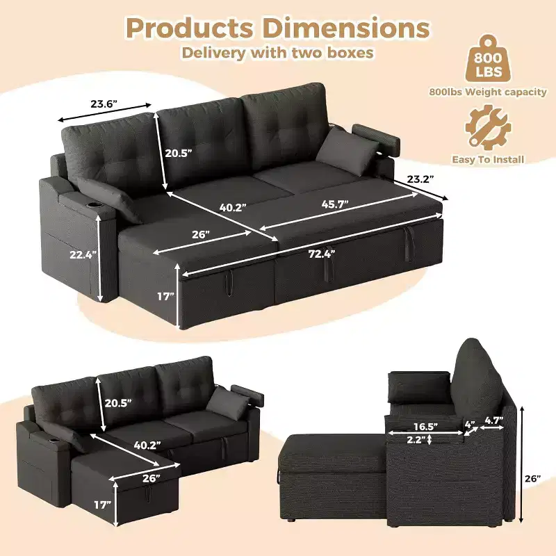 Acekool Modular Sectional Sofa
