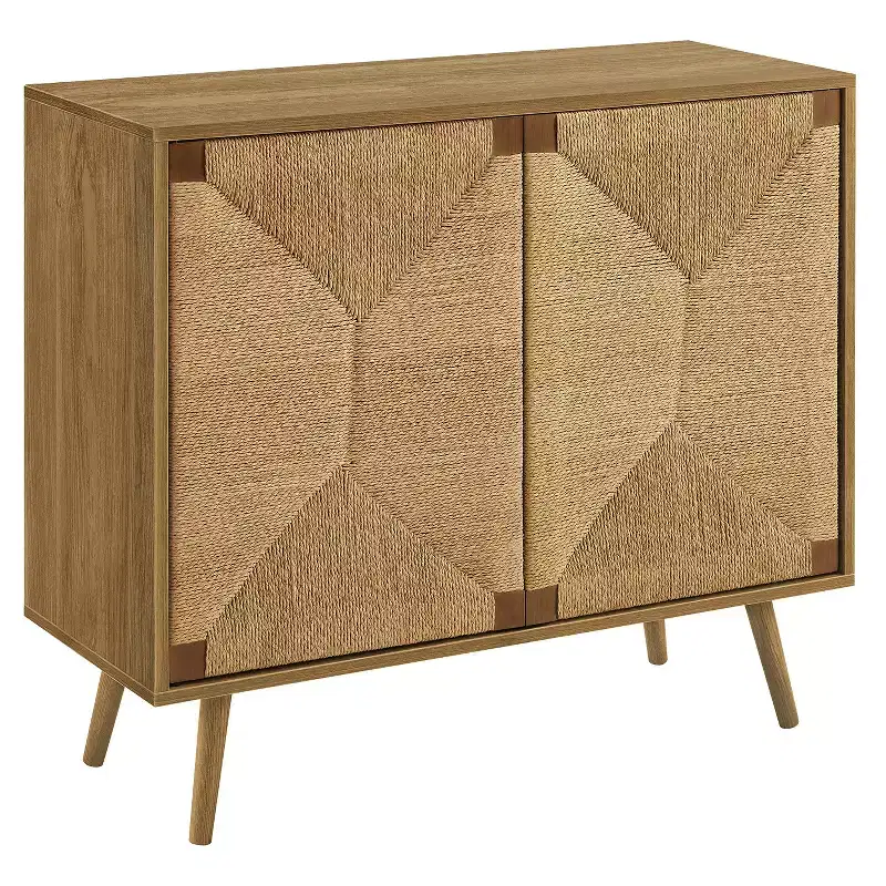 GDFStudio Laleh Modern 36 Wooden Decorative Storage Cabinet with 2 Doors and Adjustable Shelf