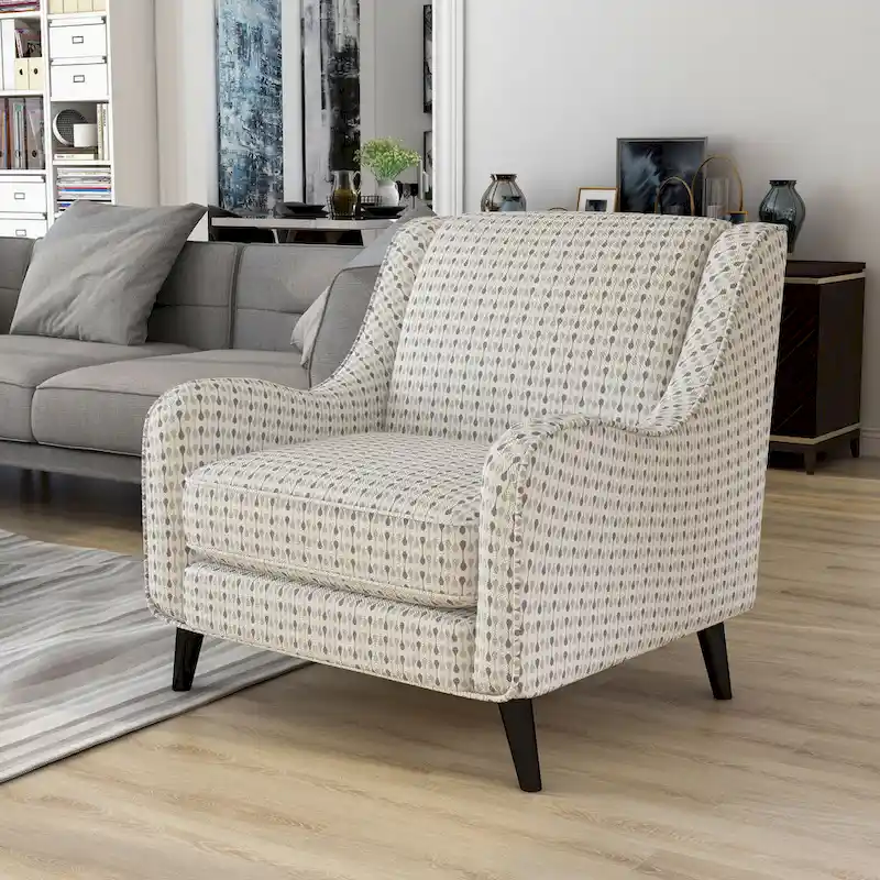 Eldan Transitional Multi-color Fabric Upholstered Stripe Pattern Armchair by Furniture of America