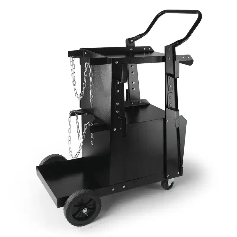VEVOR Welding Cart, 2-Tier Heavy Duty Welder Cart with Anti-Theft Lockable Cabinet