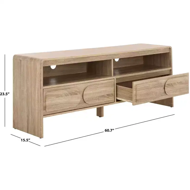Arsenio 2 Drawer 2 Shelf Media Stand - MED3100 - Safavieh