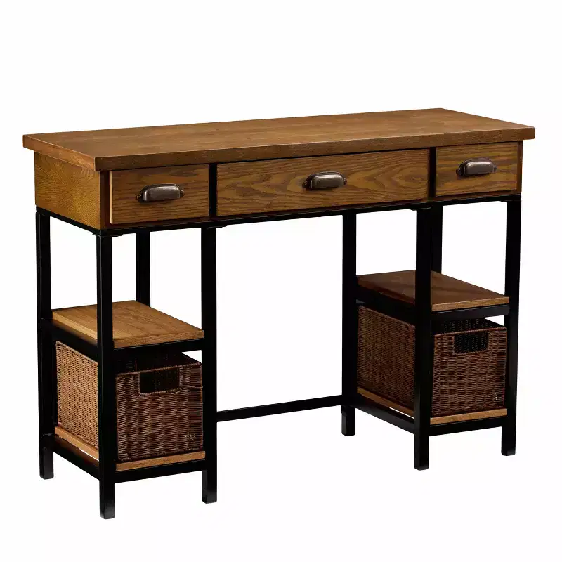 Mirada Desk with Drawers - Brown - SEI