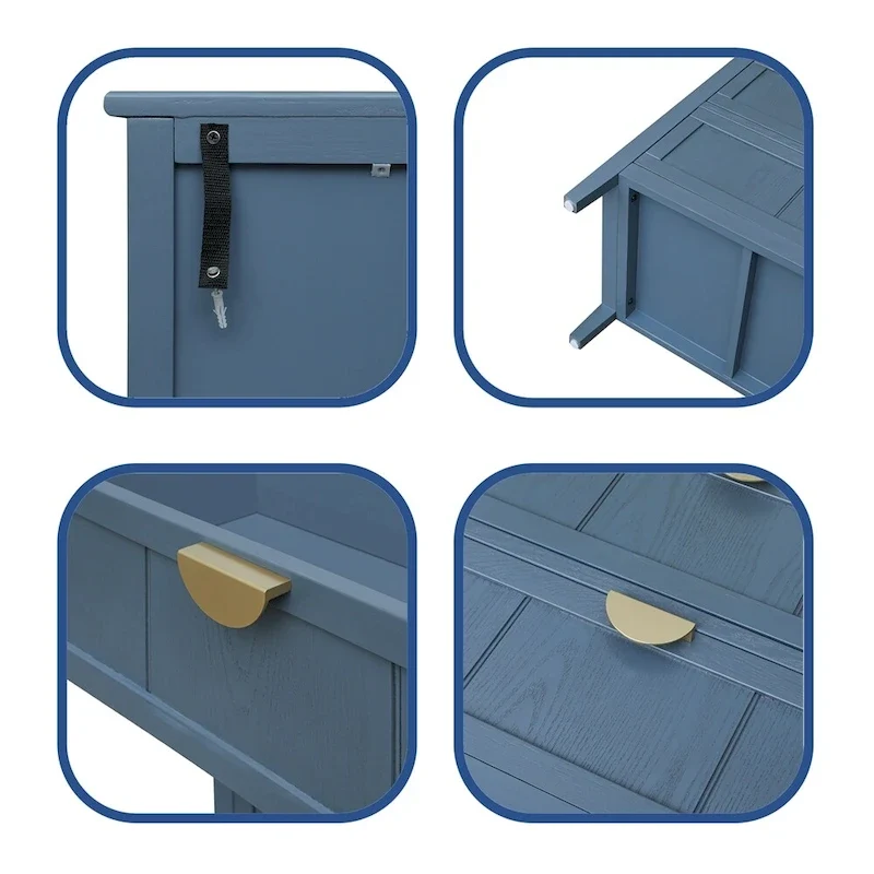 American Style Cabinet with Non-Slip Foot Pads and 3 Drawers