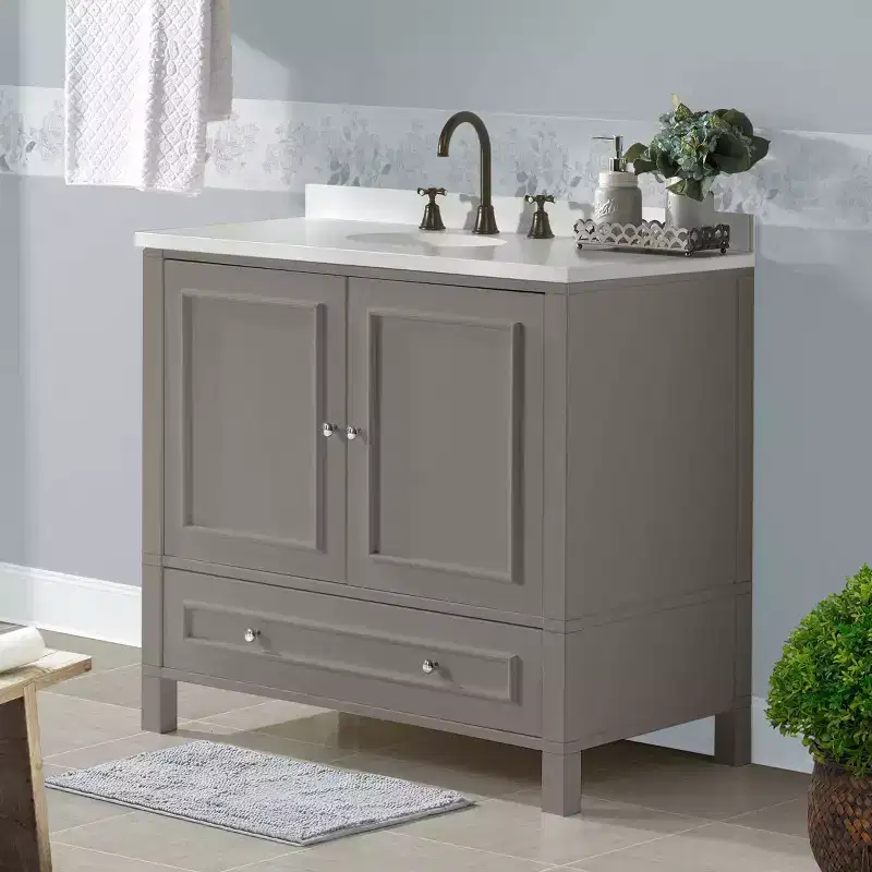 36" Williamsburg Vanity Cabinet Gray - Alaterre Furniture