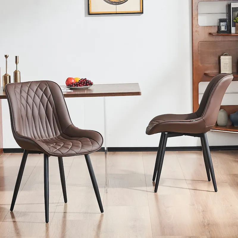 Modern Dining Chairs Set of 2 Upholstered Dining Room Chairs
