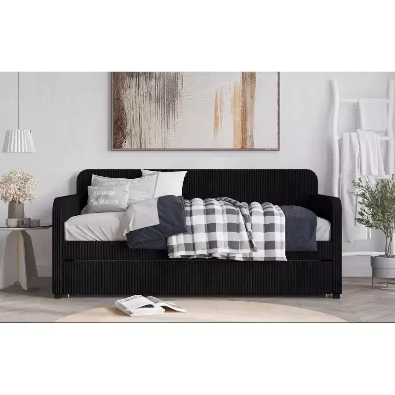 Home Design Melissa Twin Upholstered Daybed with Trundle